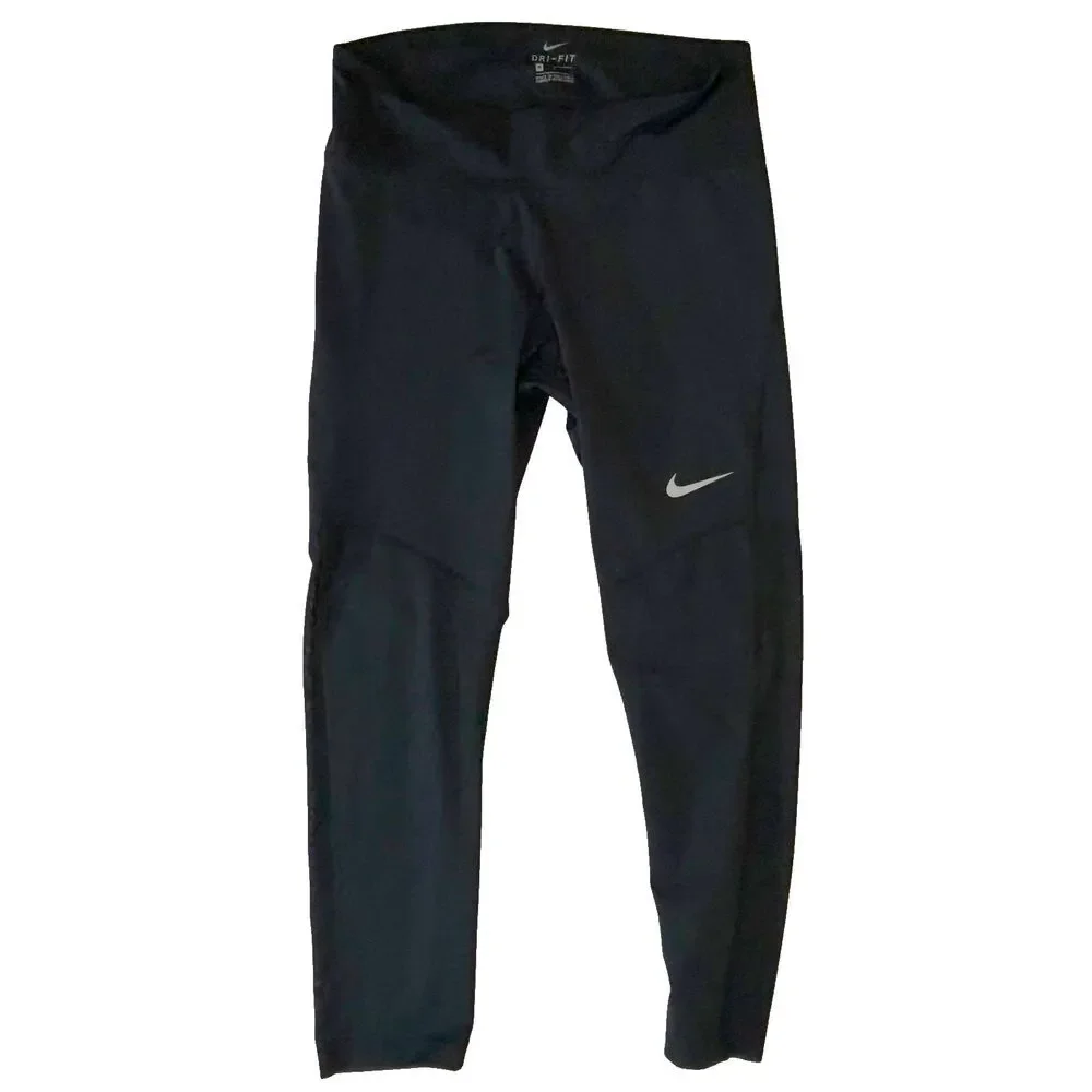 Nike Women's Fly Victory Blk Tight Training Pants Sheer Sz Med 933812-010